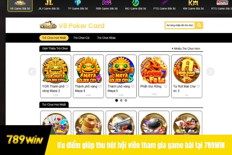 Ưu điểm giúp thu hút hội viên tham gia game bài tại 789WIN