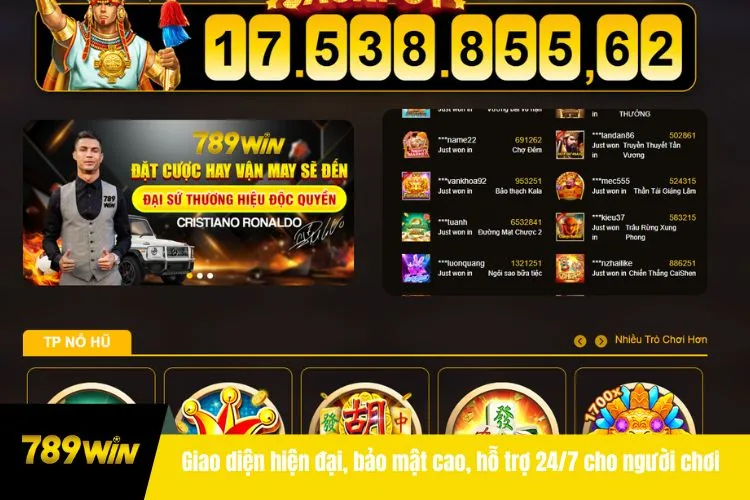 Giao diện hiện đại, bảo mật cao, hỗ trợ 24/7 cho người chơi