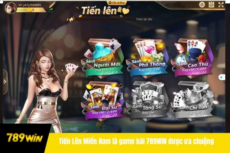Tiến Lên Miền Nam là game bài 789WIN được ưa chuộng