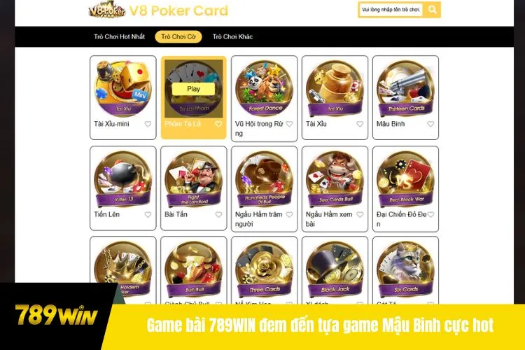 Game bài 789WIN đem đến tựa game Mậu Binh cực hot