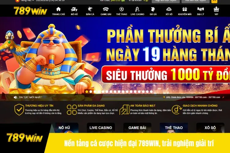 Nền tảng cá cược hiện đại 789WIN, trải nghiệm giải trí không giới hạn
